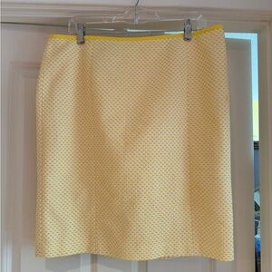COPY - Talbots beautiful polka dot yellow and off white size 14